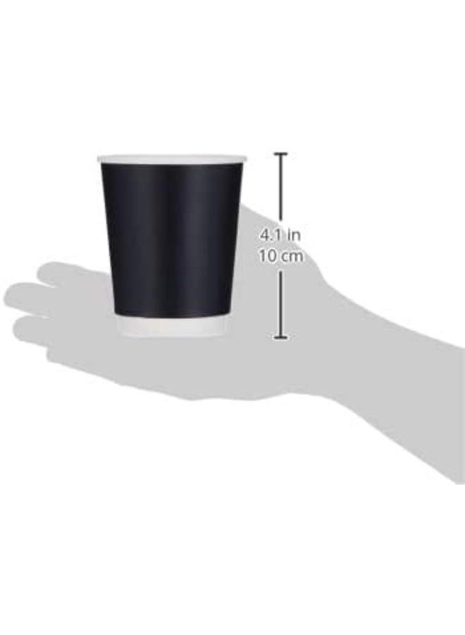 SNH Packing [Pack of 50] Disposable Double Wall Light Black Coffee Cups 8 Ounce Coffee Cups To Go 50 pack Paper Coffee Cups and Designs, Recyclable, Hot Coffee Cups. - Image 4